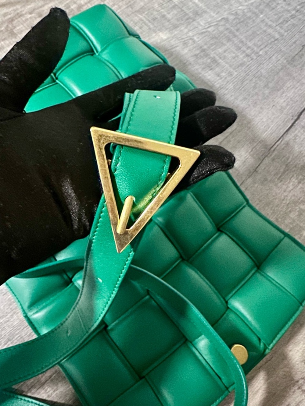 32-36 Preloved Bottega Veneta Padded Cassette (Emerald Green) - Picture 7 of 10